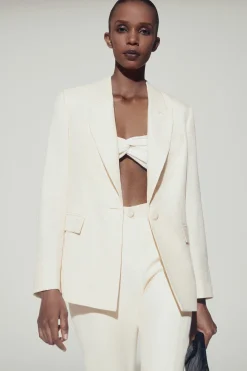 Blazer met fijne textuur