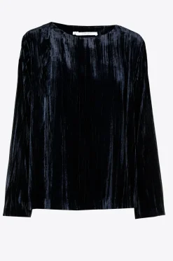 Blouse in crushed fluweel