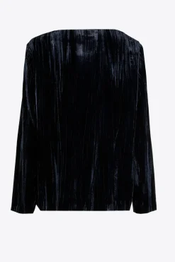 Blouse in crushed fluweel