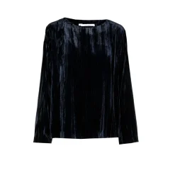 Blouse in crushed fluweel