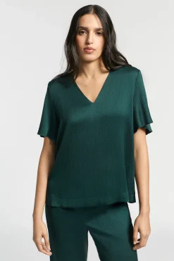 Blouse met korte mouwen