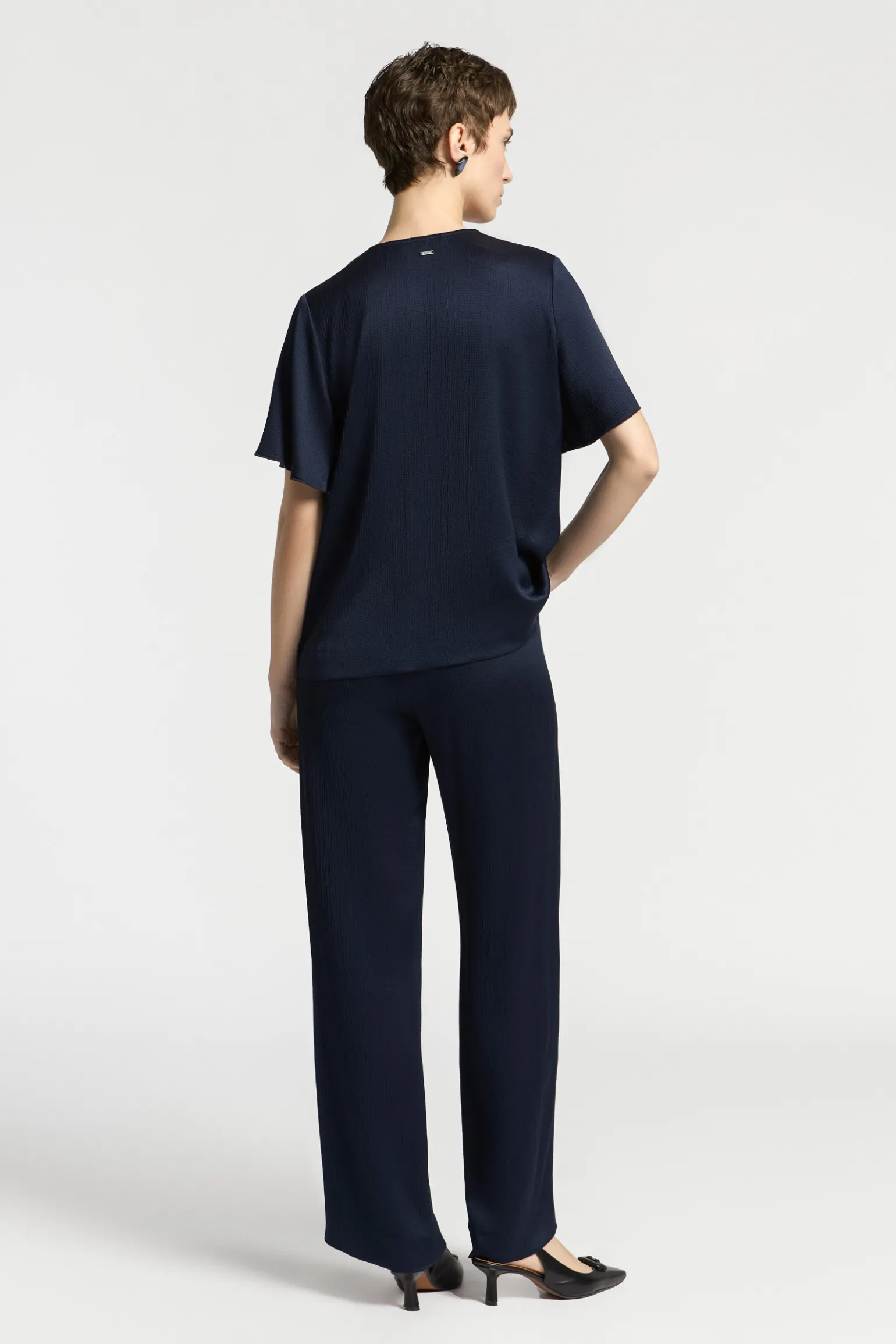 Blouse met korte mouwen