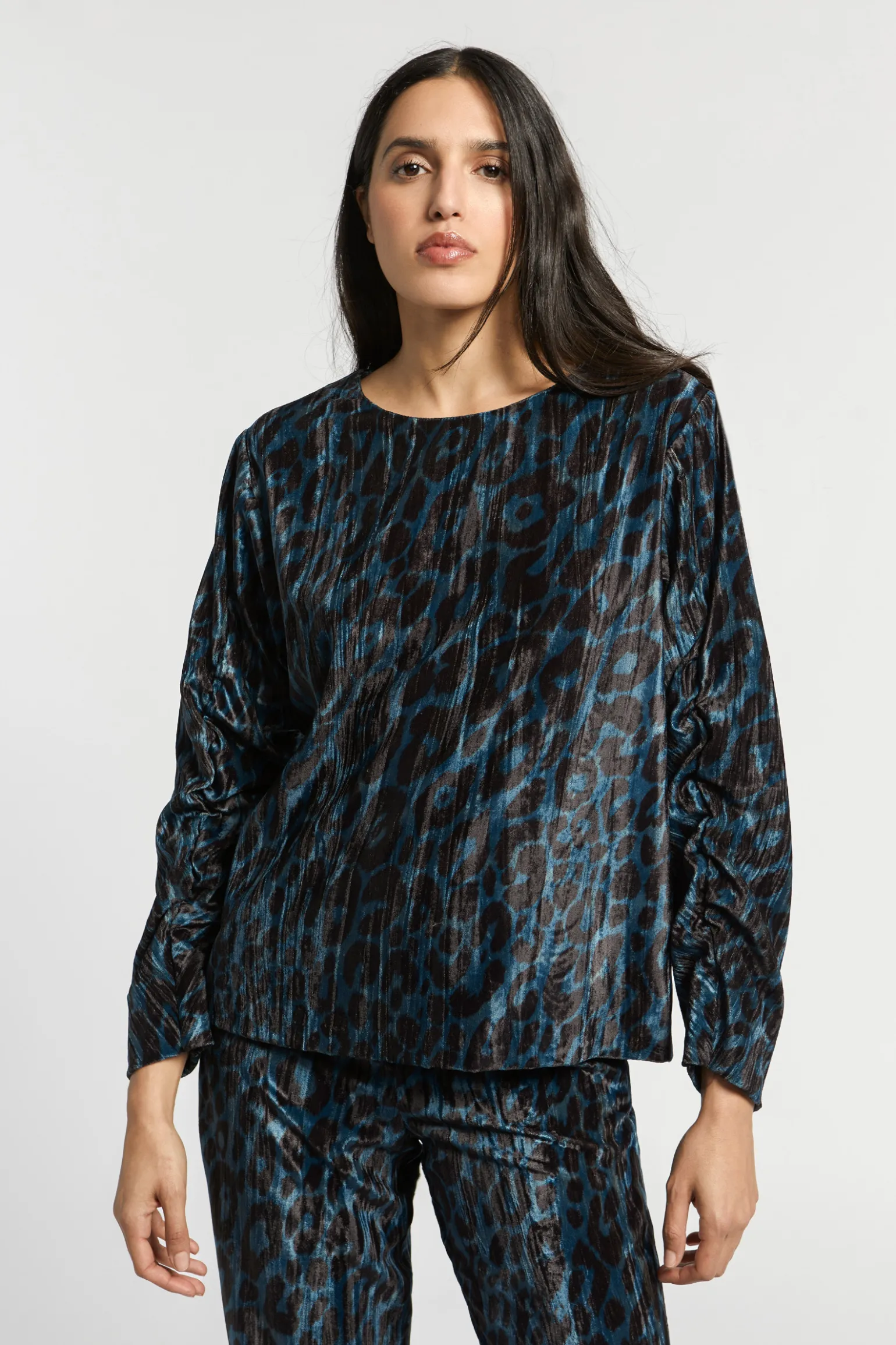 Blouse met luipaardprint