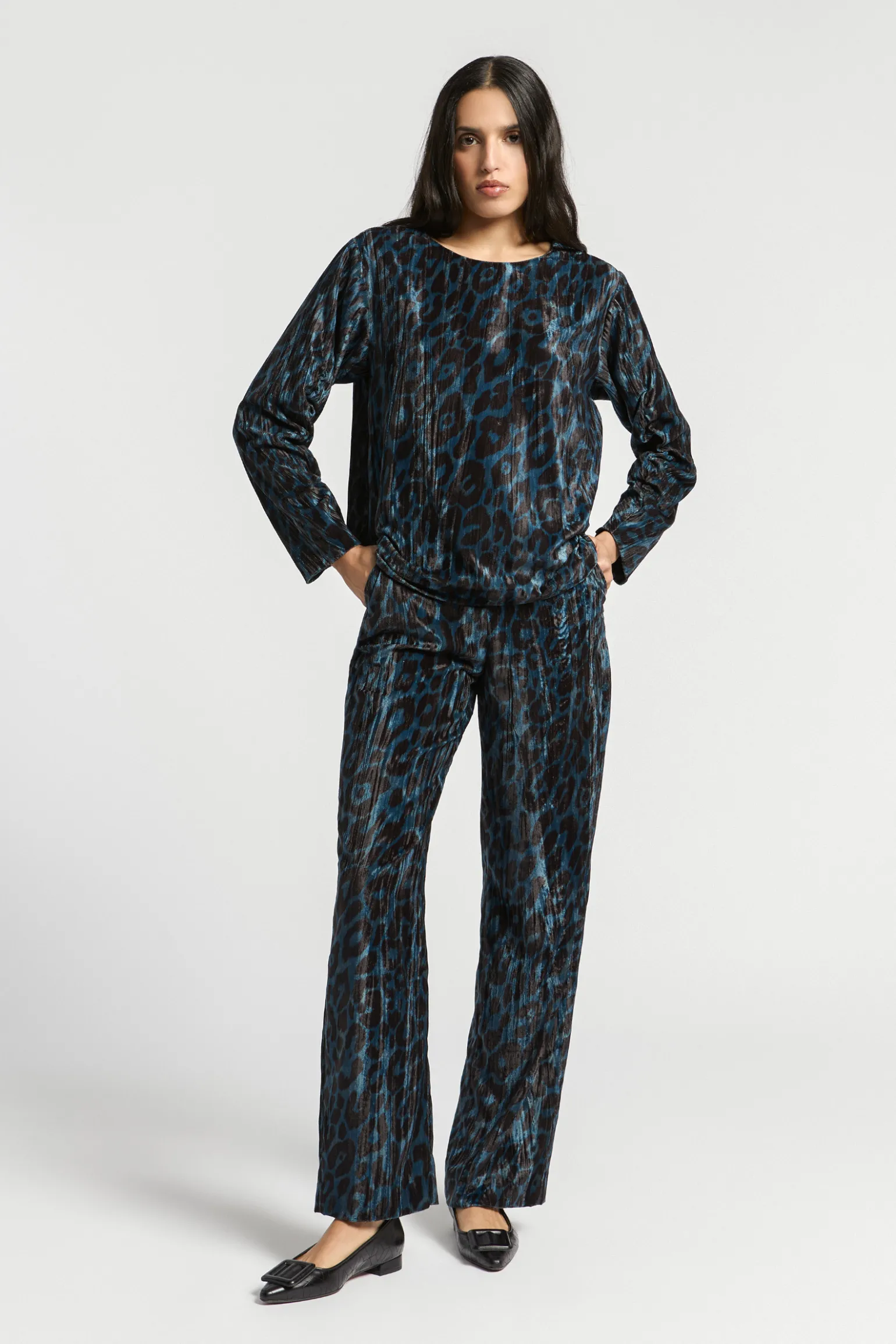 Blouse met luipaardprint