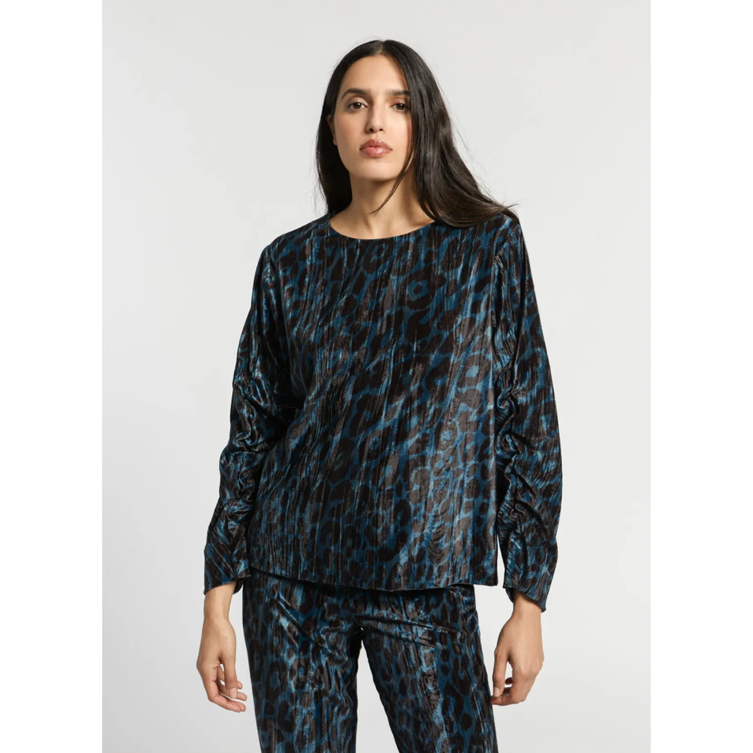 Blouse met luipaardprint