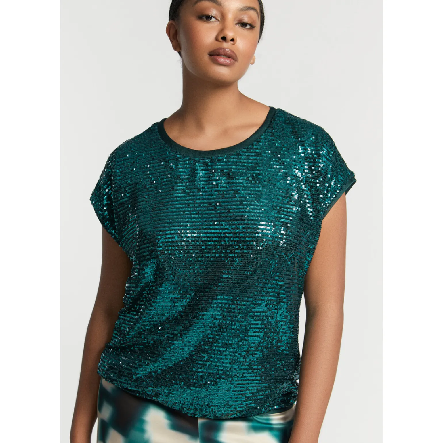 Blouse met pailletten