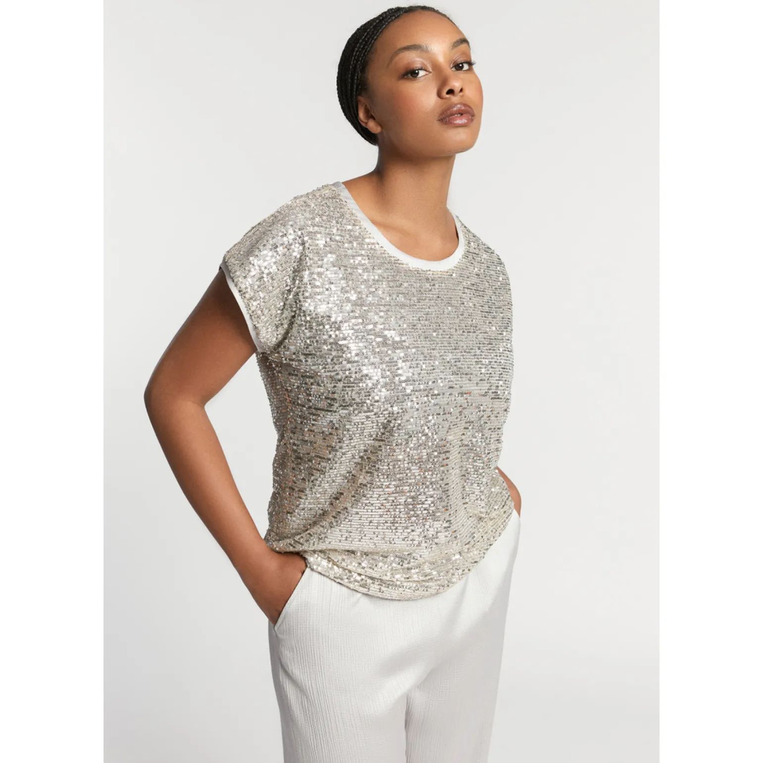 Blouse met pailletten