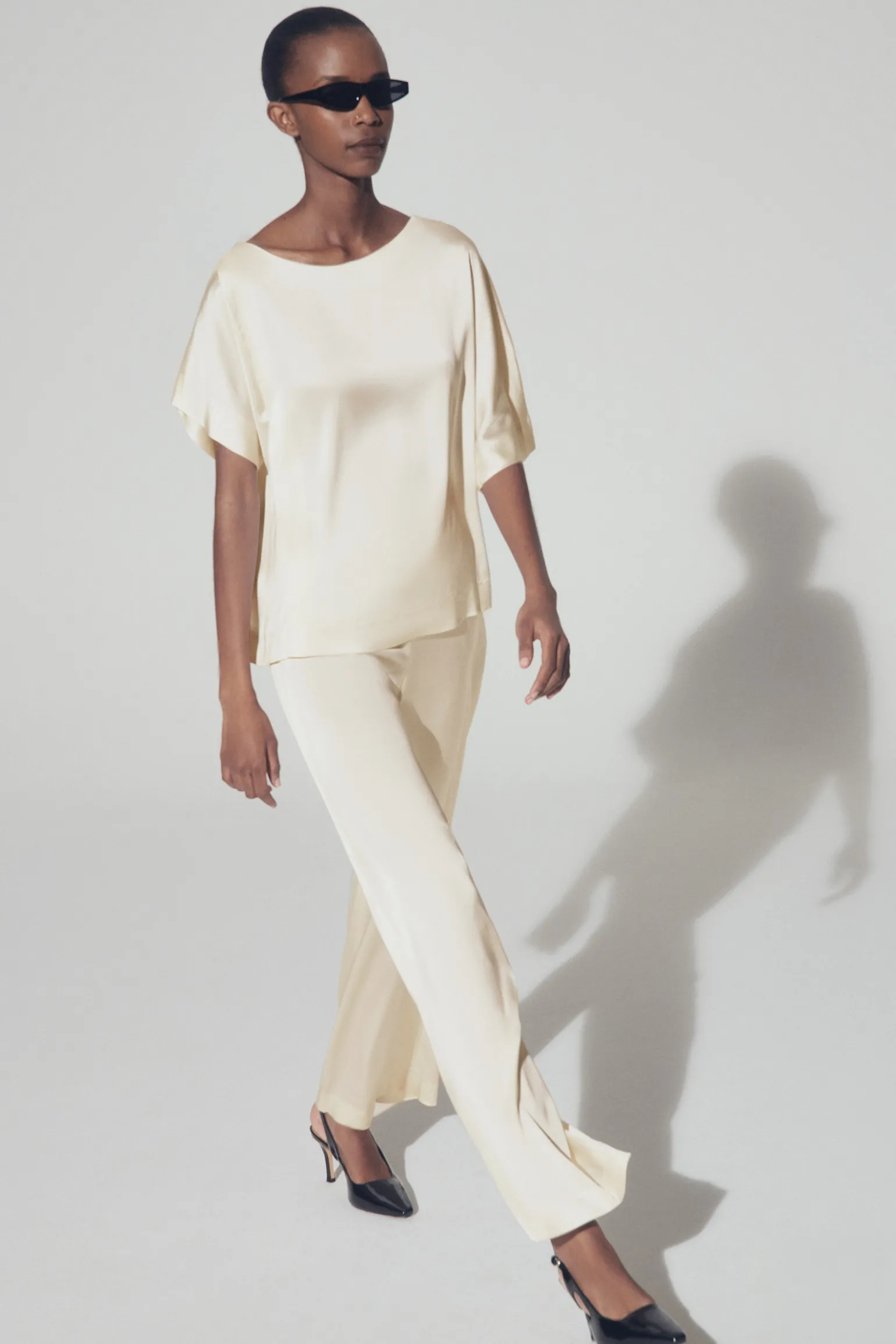 Blouse met verschillende mouwlengtes