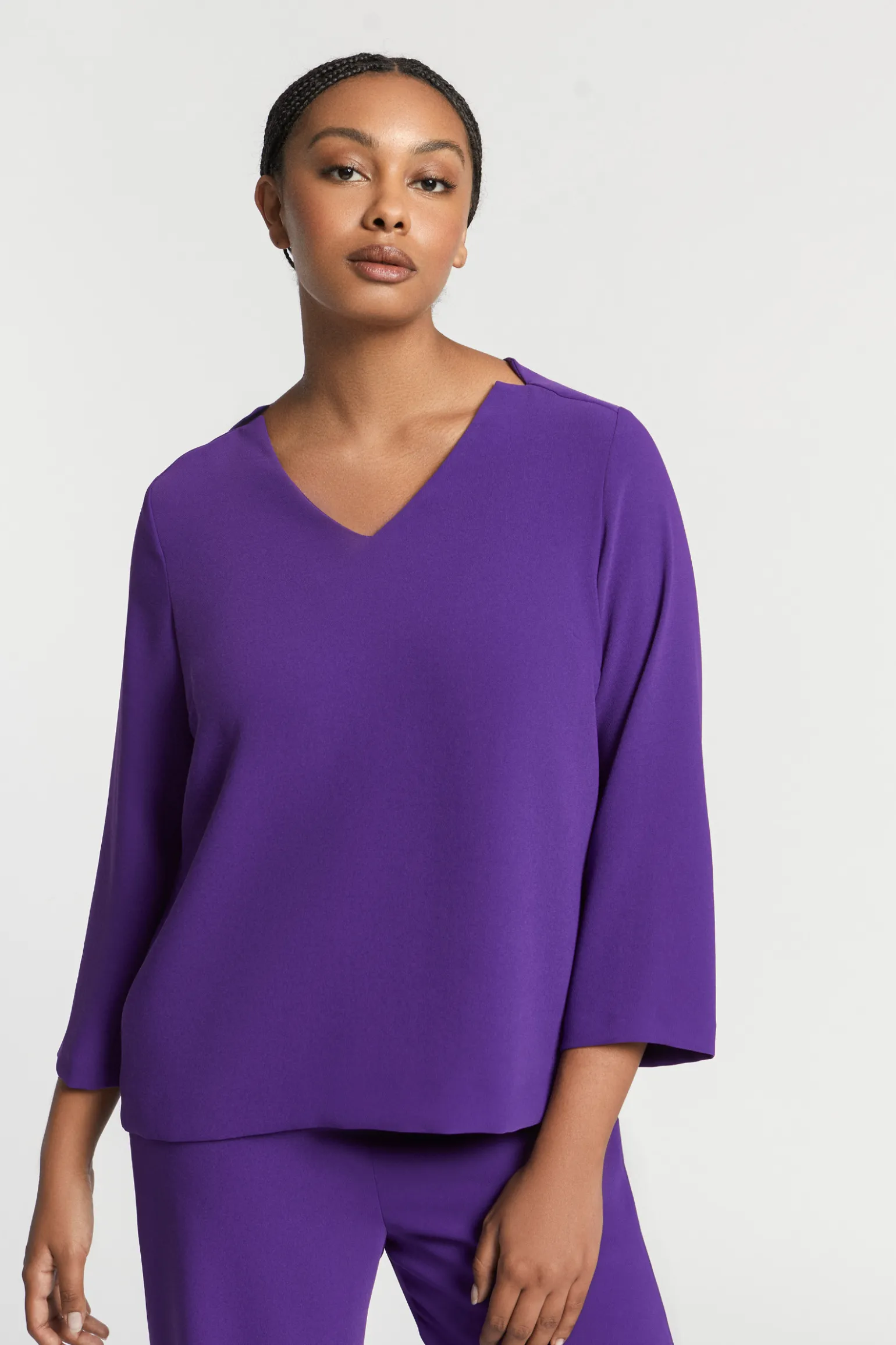 Blouse met V-hals
