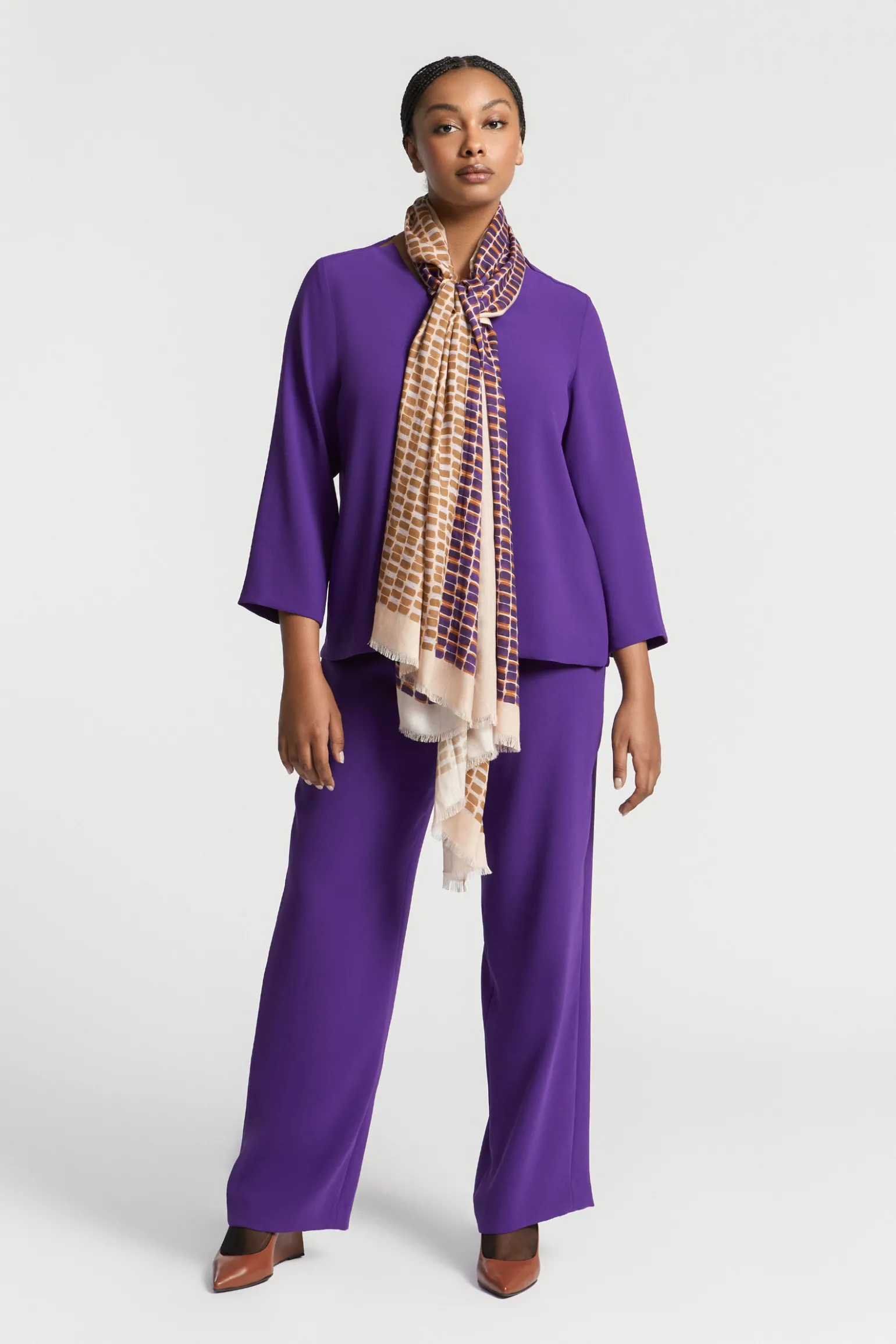 Blouse met V-hals