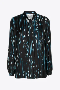 Blouse met winterse print