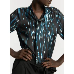 Blouse met winterse print