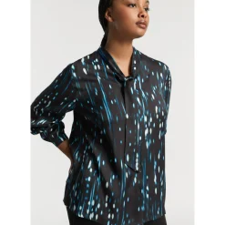 Blouse met winterse print