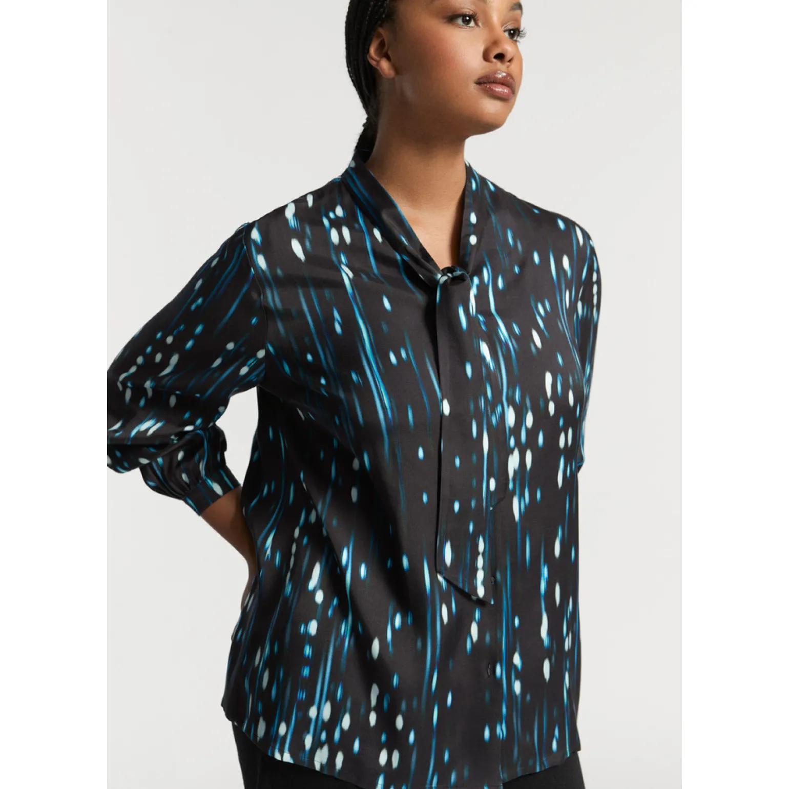 Blouse met winterse print