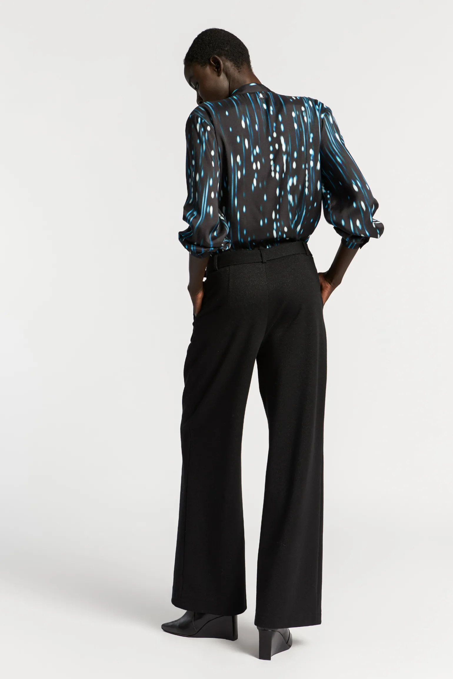 Blouse met winterse print