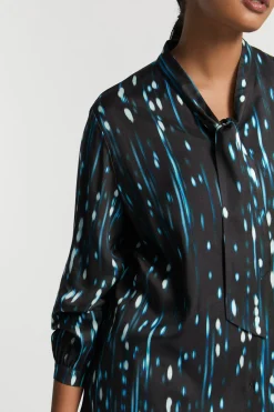 Blouse met winterse print