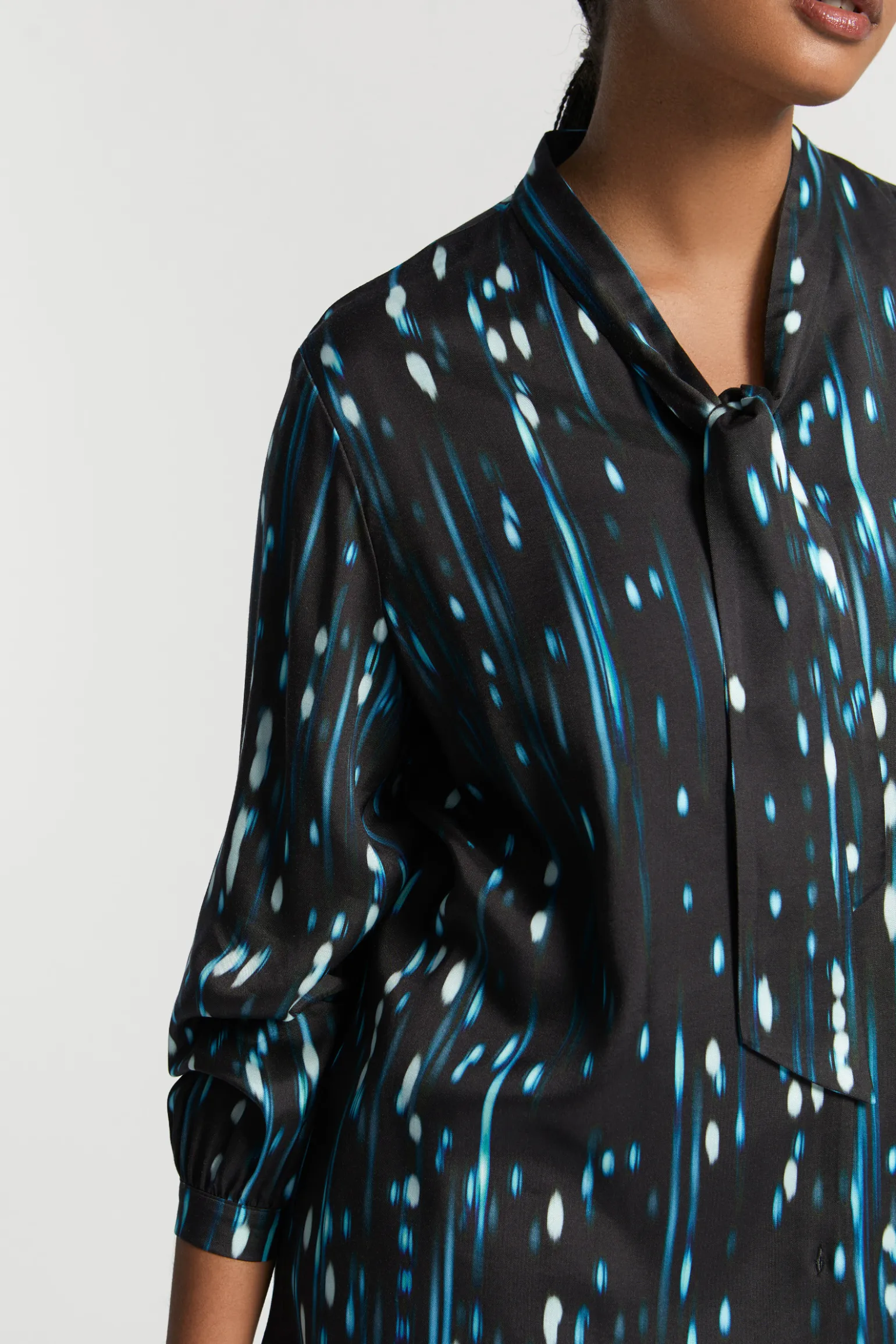Blouse met winterse print