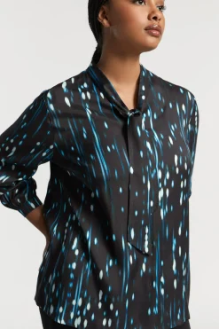 Blouse met winterse print