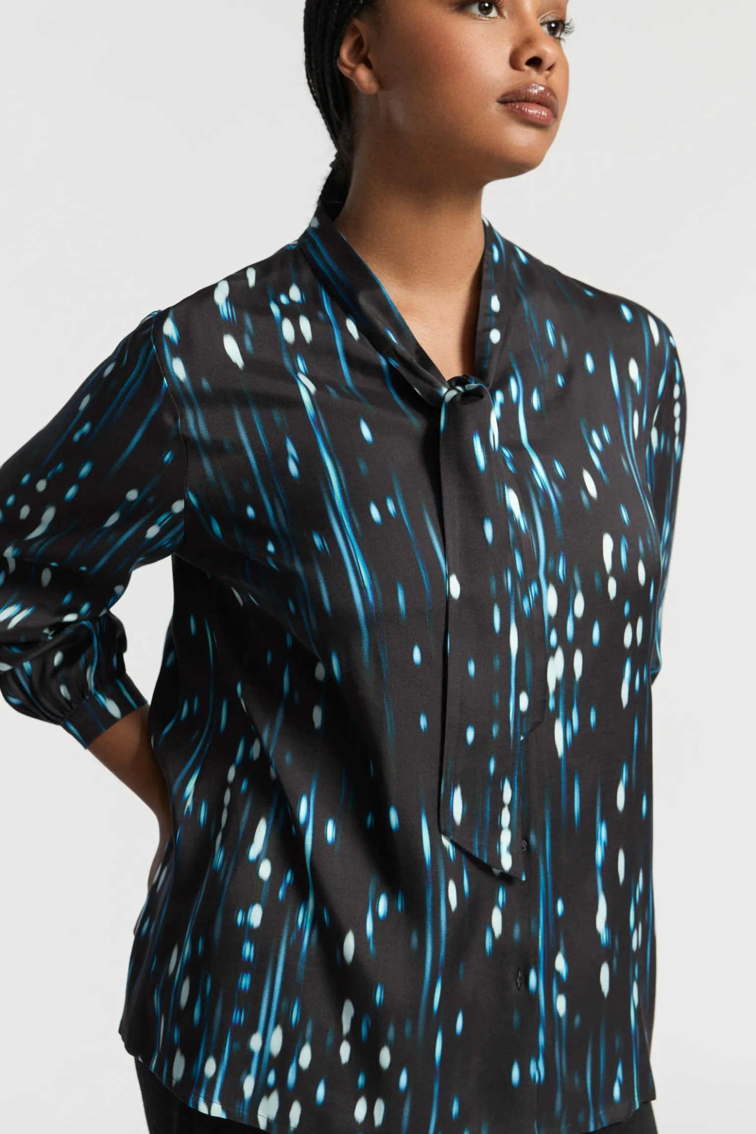Blouse met winterse print