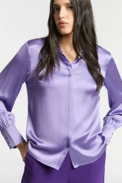 Blouse met zijde