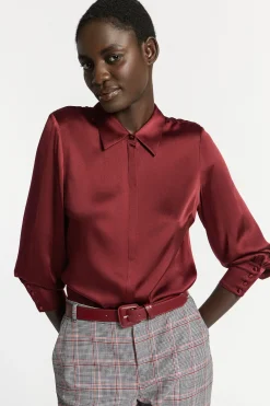 Blouse met zijde