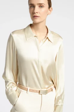 Blouse met zijde