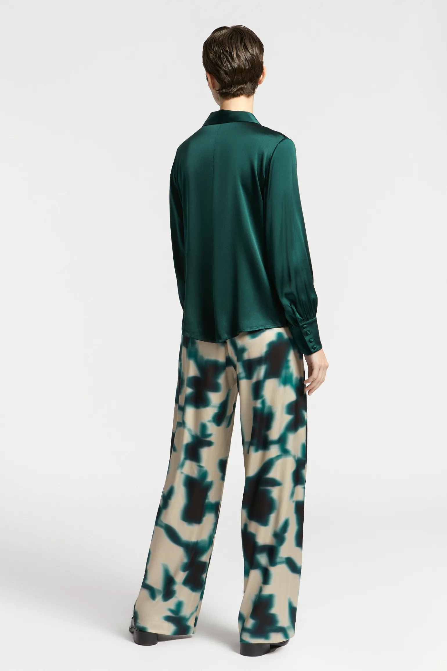 Blouse met zijde