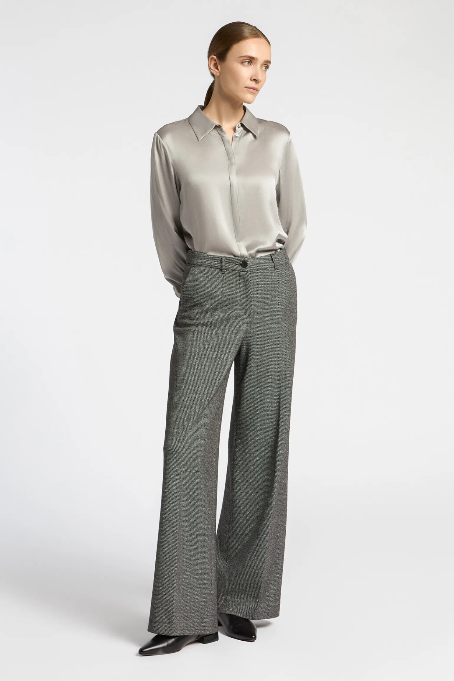 Blouse met zijde