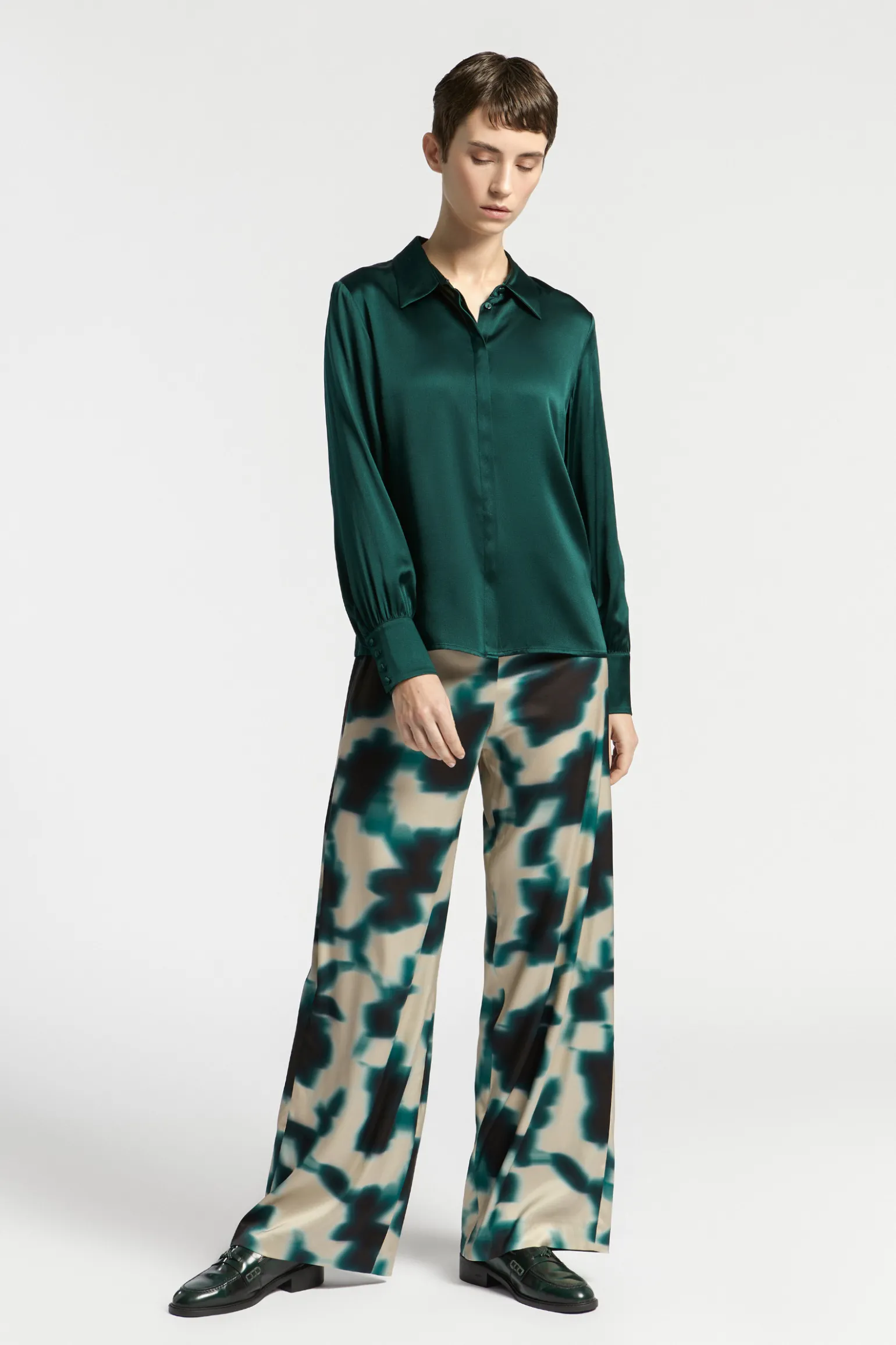 Blouse met zijde