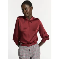 Blouse met zijde