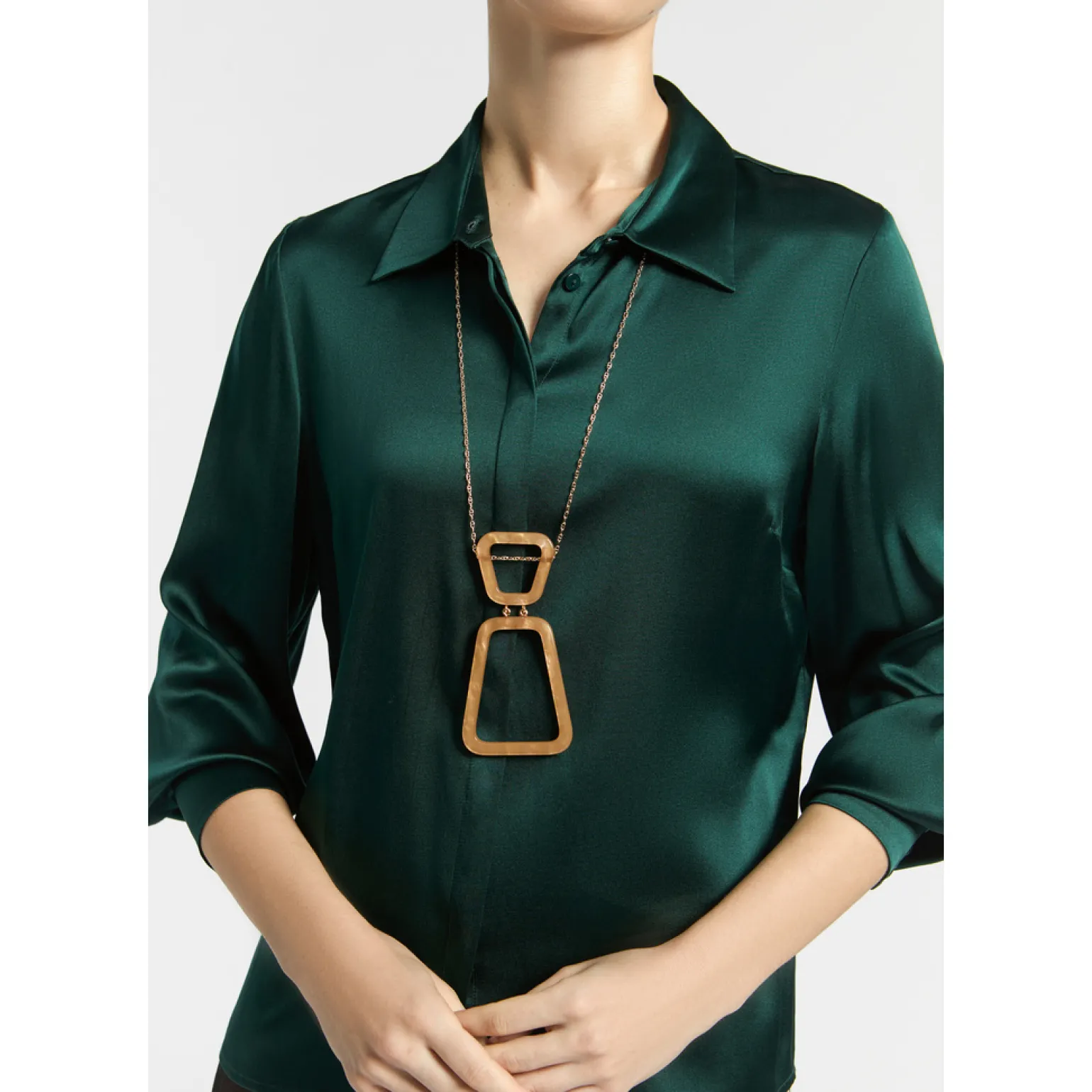 Blouse met zijde