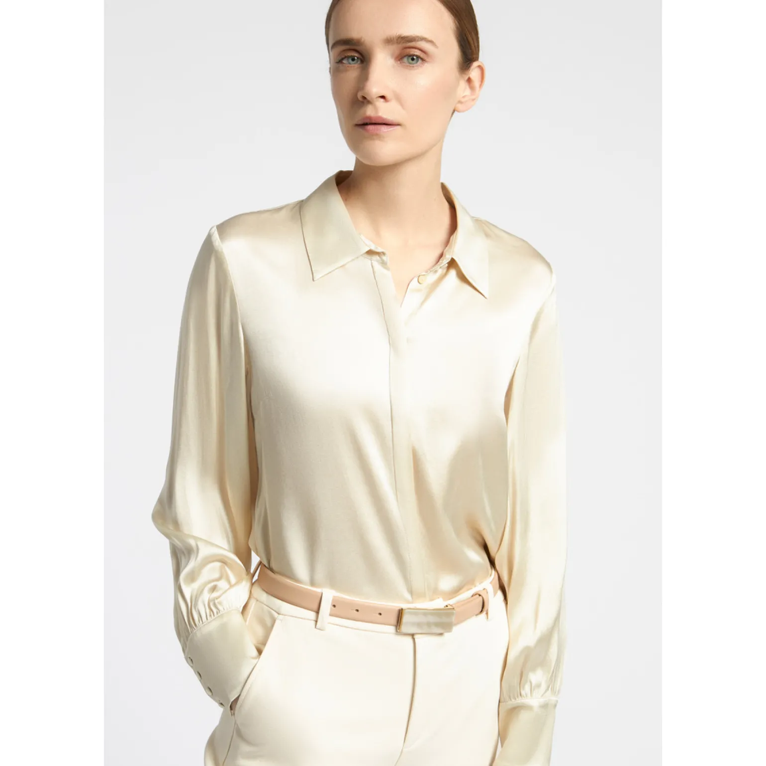 Blouse met zijde