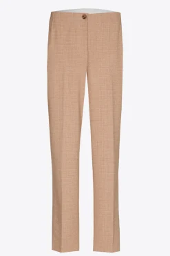 Bouclette broek met smalle pijpen