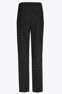 Bouclette broek met smalle pijpen
