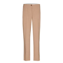 Bouclette broek met smalle pijpen