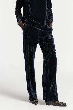 Broek in crushed velvet
