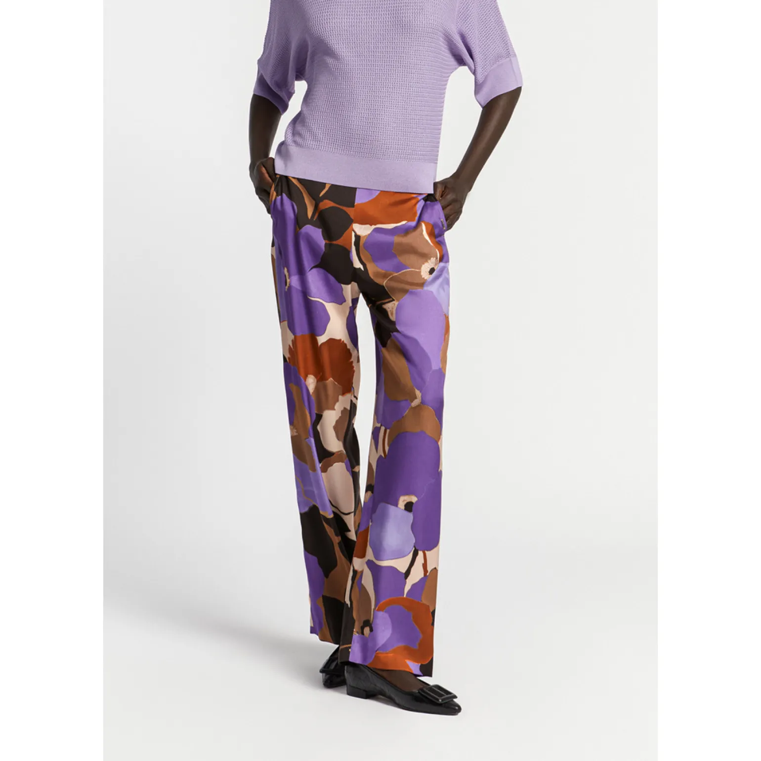 Broek met bloemenprint