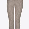 Broek met fijne ruitenprint