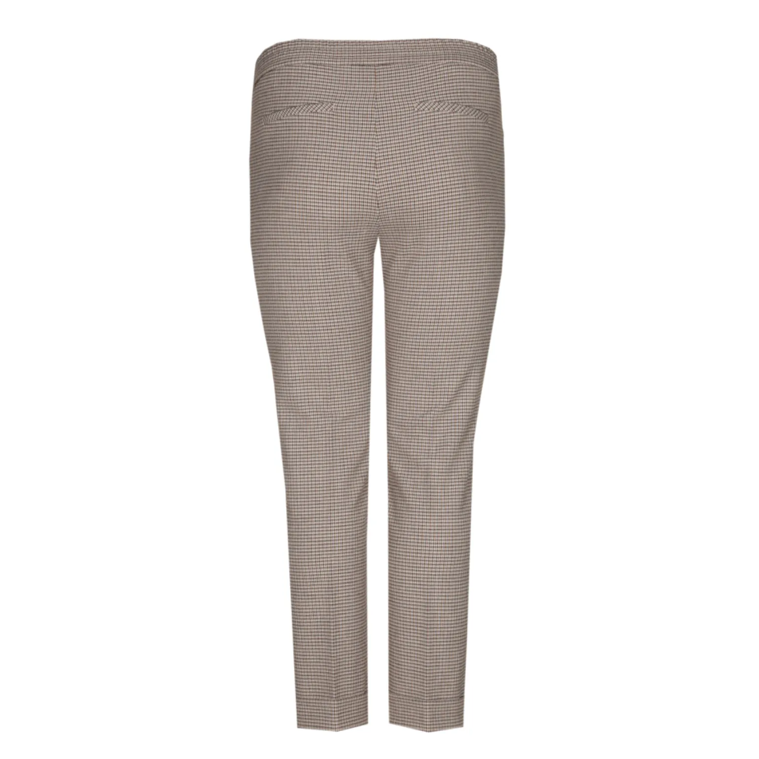 Broek met fijne ruitenprint