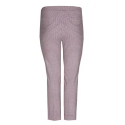 Broek met fijne ruitenprint