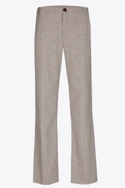 Broek met kleine ruitenprint