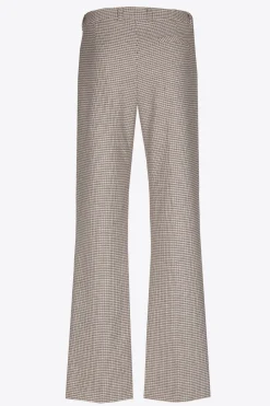 Broek met kleine ruitenprint