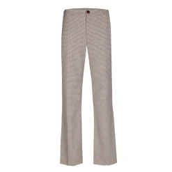Broek met kleine ruitenprint