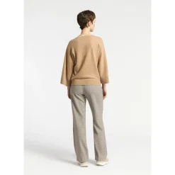 Broek met kleine ruitenprint