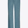 Broek met pied-de-poule print