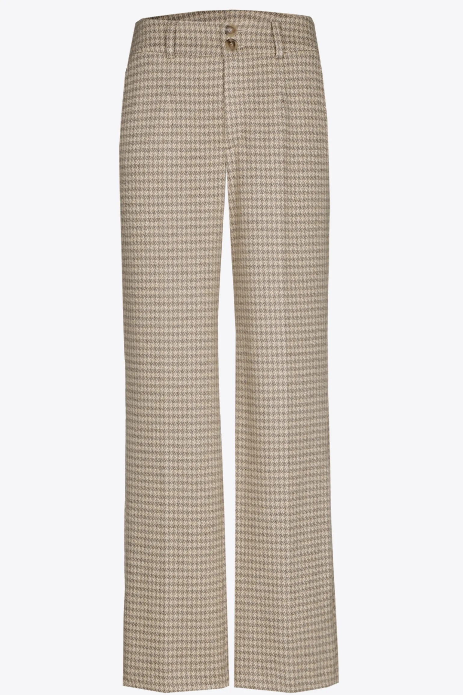 Broek met pied-de-poule print