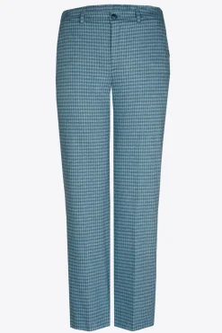 Broek met pied-de-poule print