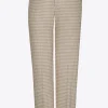 Broek met pied-de-poule print