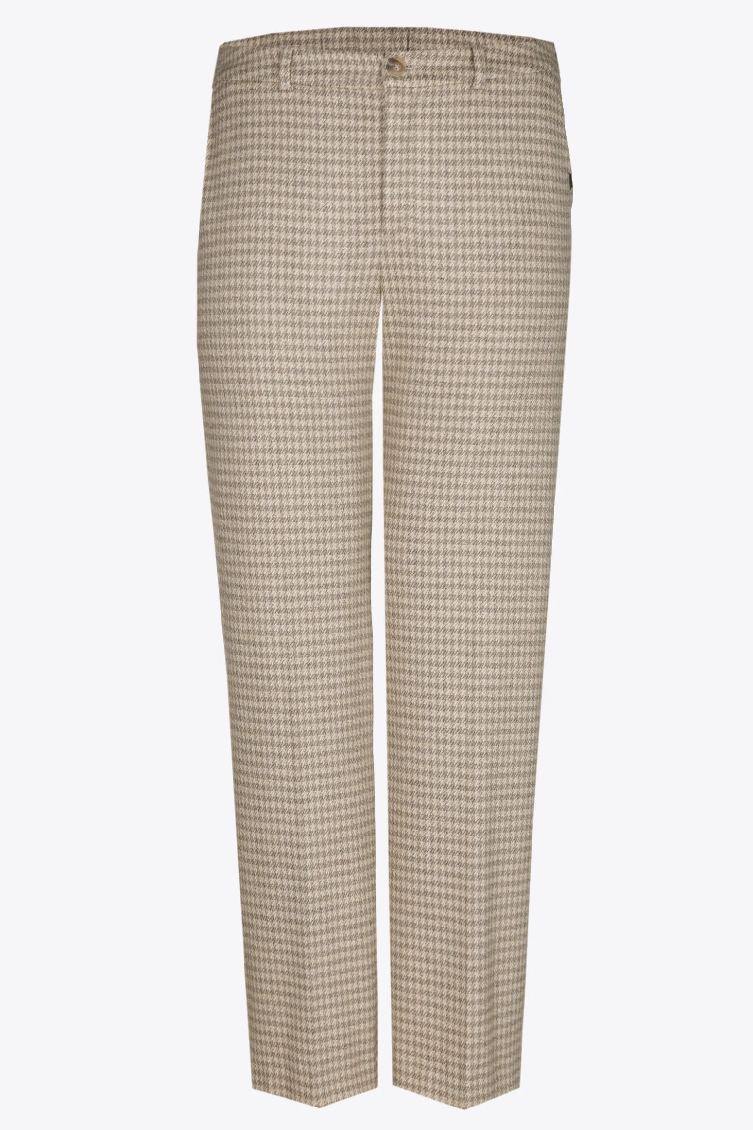 Broek met pied-de-poule print