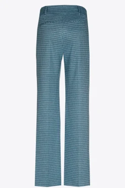 Broek met pied-de-poule print